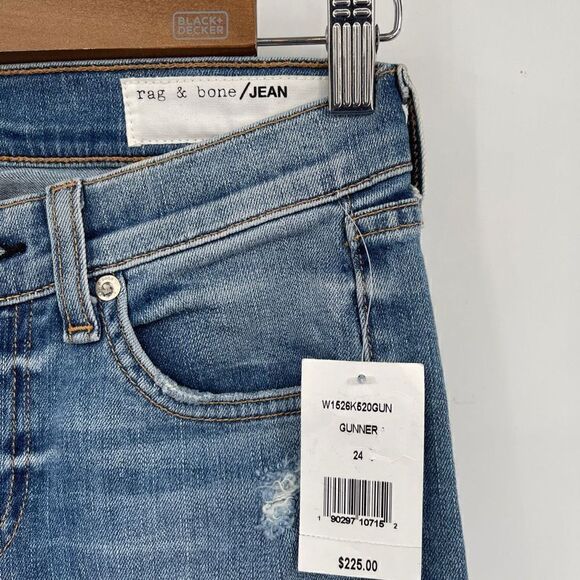 Rag & bone Gunner Distressed Capri Jeans size 24 - Picture 6 of 6